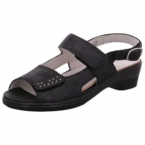 WALDLÄUFER Komfort Sandalen schwarz Sandalette