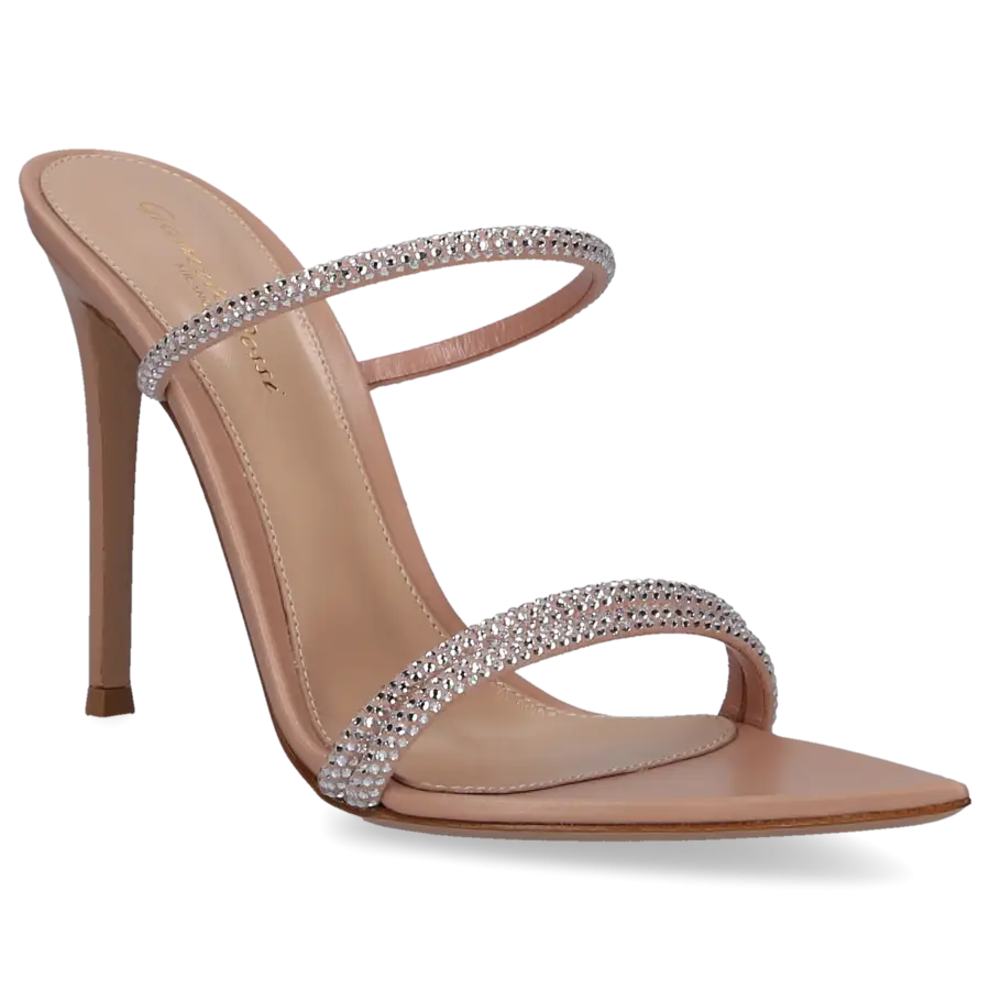 Gianvito Rossi - Sandalen CANNES Strass - beige
