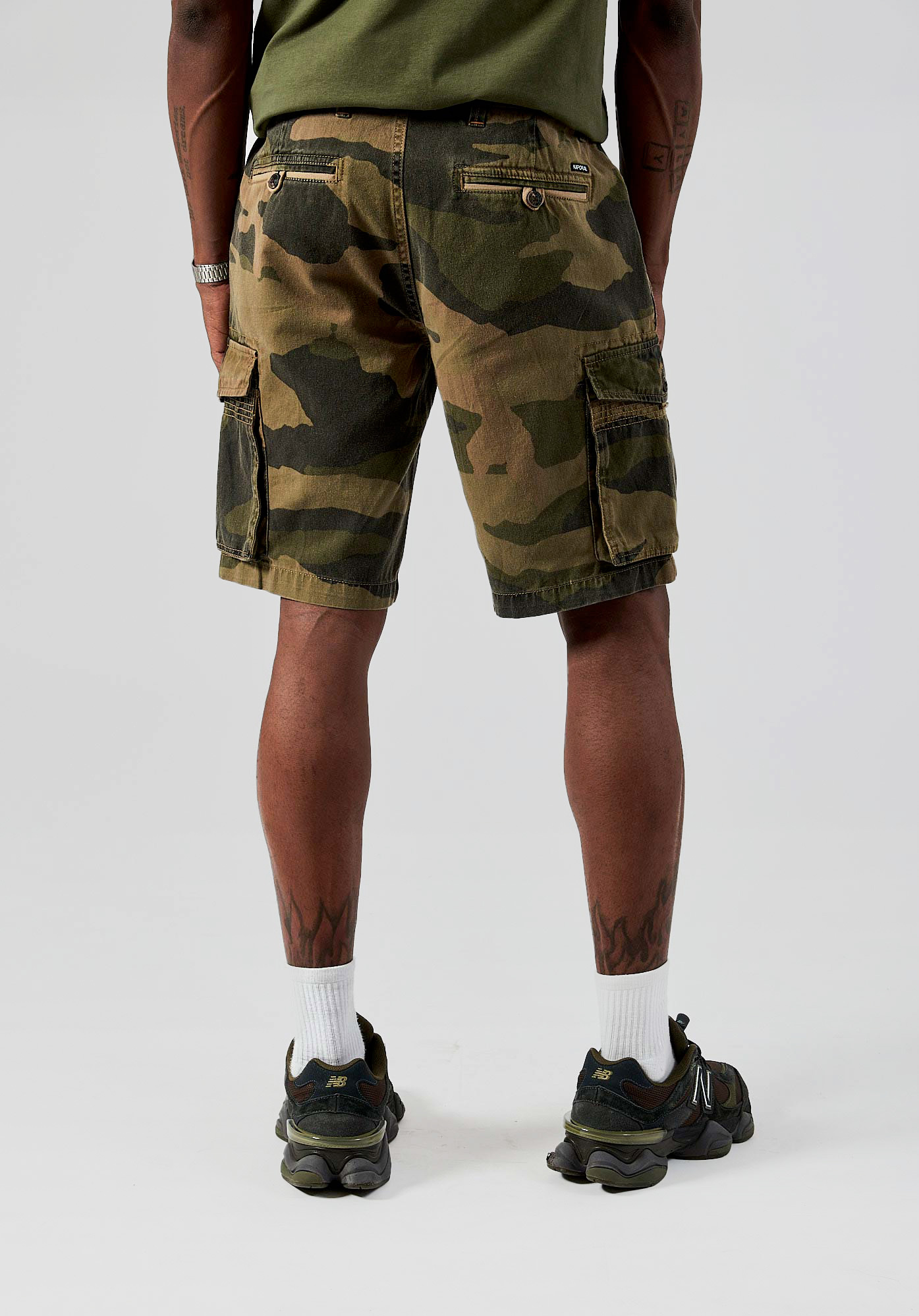MARCO  Short kaki cargo Homme en 100% coton