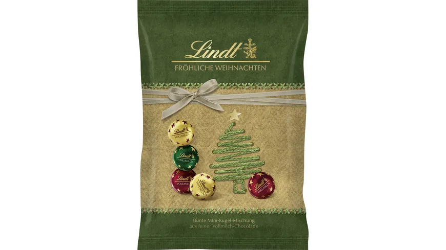 Lindt Fröhliche Weihnachten Nature Edition Schokokugeln 100 g