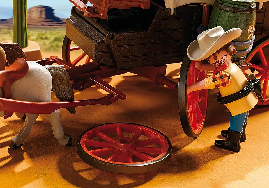 Planwagen mit &Uuml;berfall