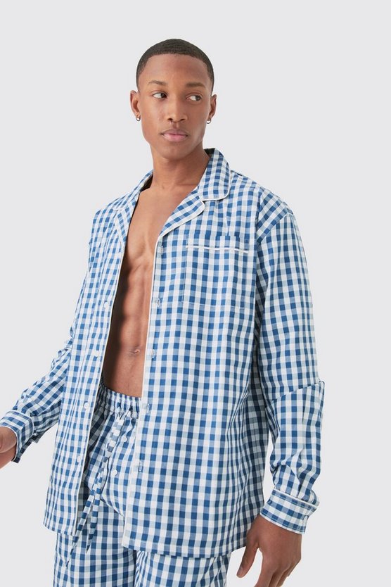 Kariertes Oversize Lounge-Hemd & Hose