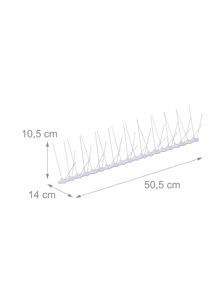 relaxdays 10 x Vogelabwehr-Spikes in Silber/ Transparent günstig kaufen onesize