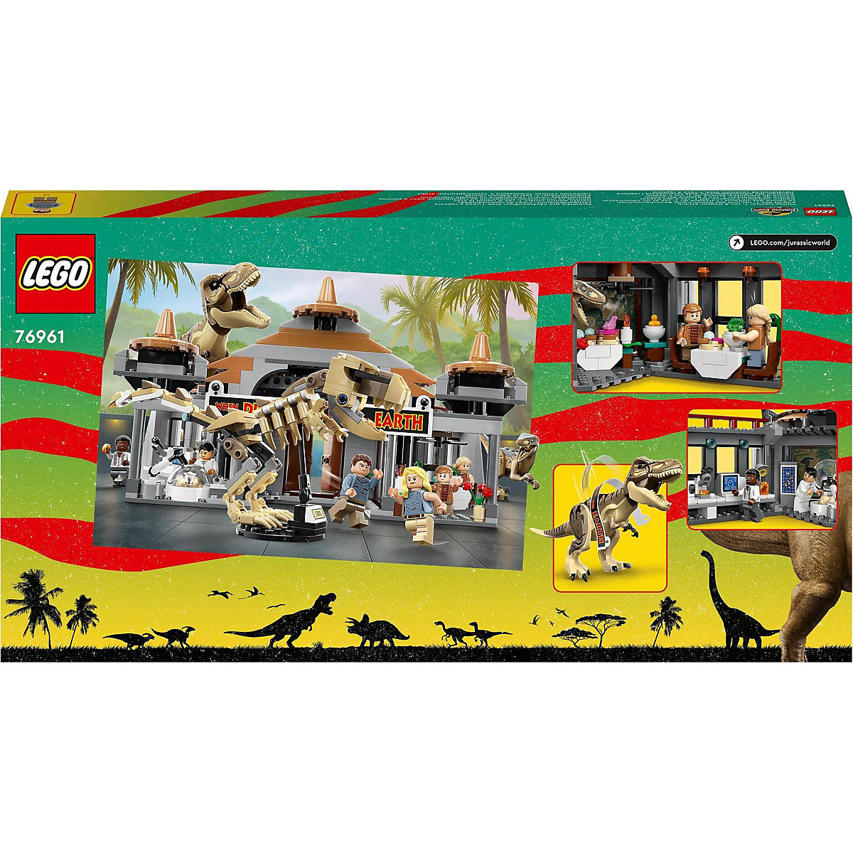 LEGO® Jurassic World 76961 Angriff des T. rex und des Raptors aufs Besucherzentrum
