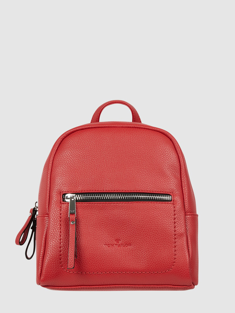 Rucksack in Leder-Optik in rot