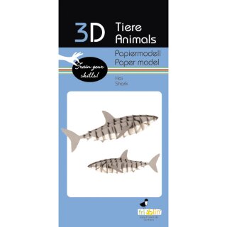 3D-Modell, Hai, Spezialkarton, gelasert