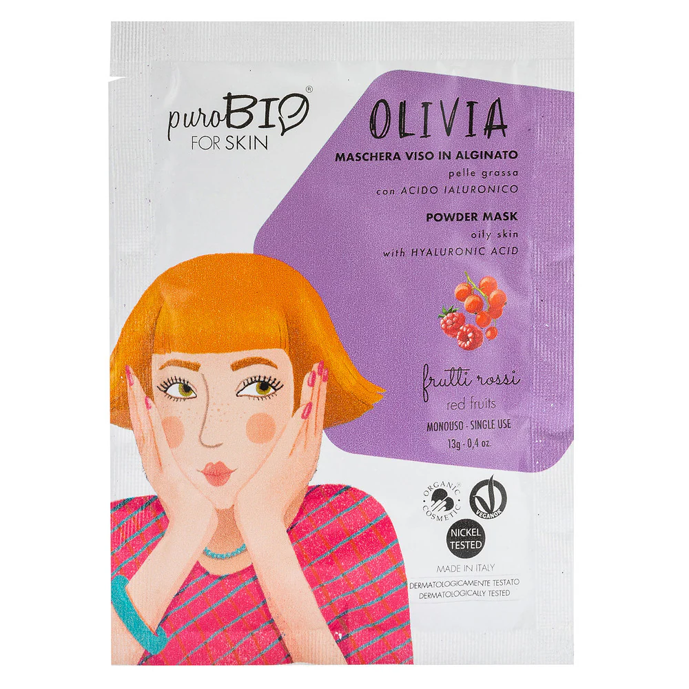 OLIVIA Peel-Off Gezichtsmasker - Vette Huid - RODE BESSEN - Zuiverend Gezichtsmasker