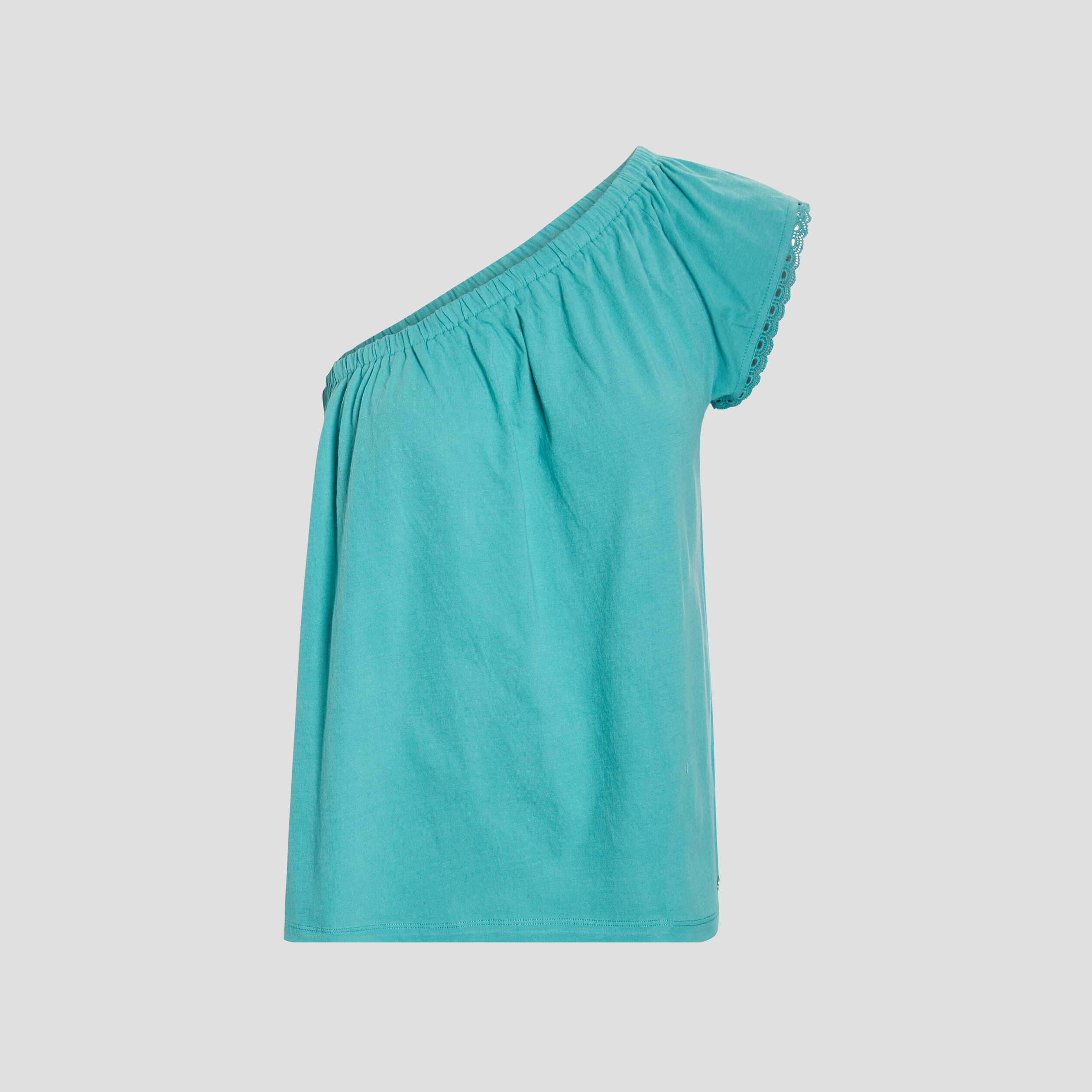 Débardeur asymétrique vert turquoise femme | La Halle