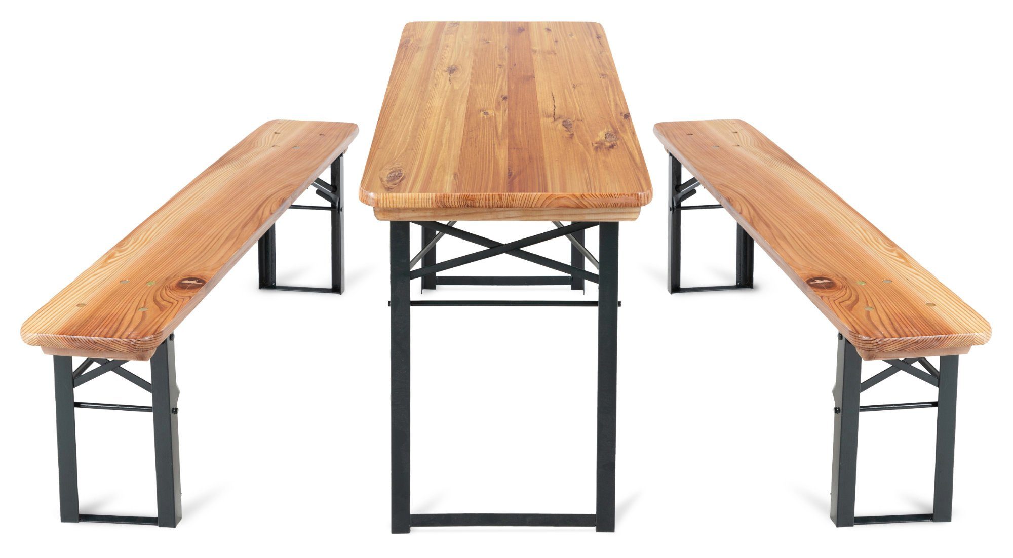 Stagecaptain Bierzeltgarnitur BBK-110 Hirschgarten Kinder-Festzeltgarnitur 110 cm, (6-tlg., 4 x Bank, 2 x Tisch), kleine Sitzgelegeneheit für Kinder, extra niedrig (Tischhöhe: 53 cm)