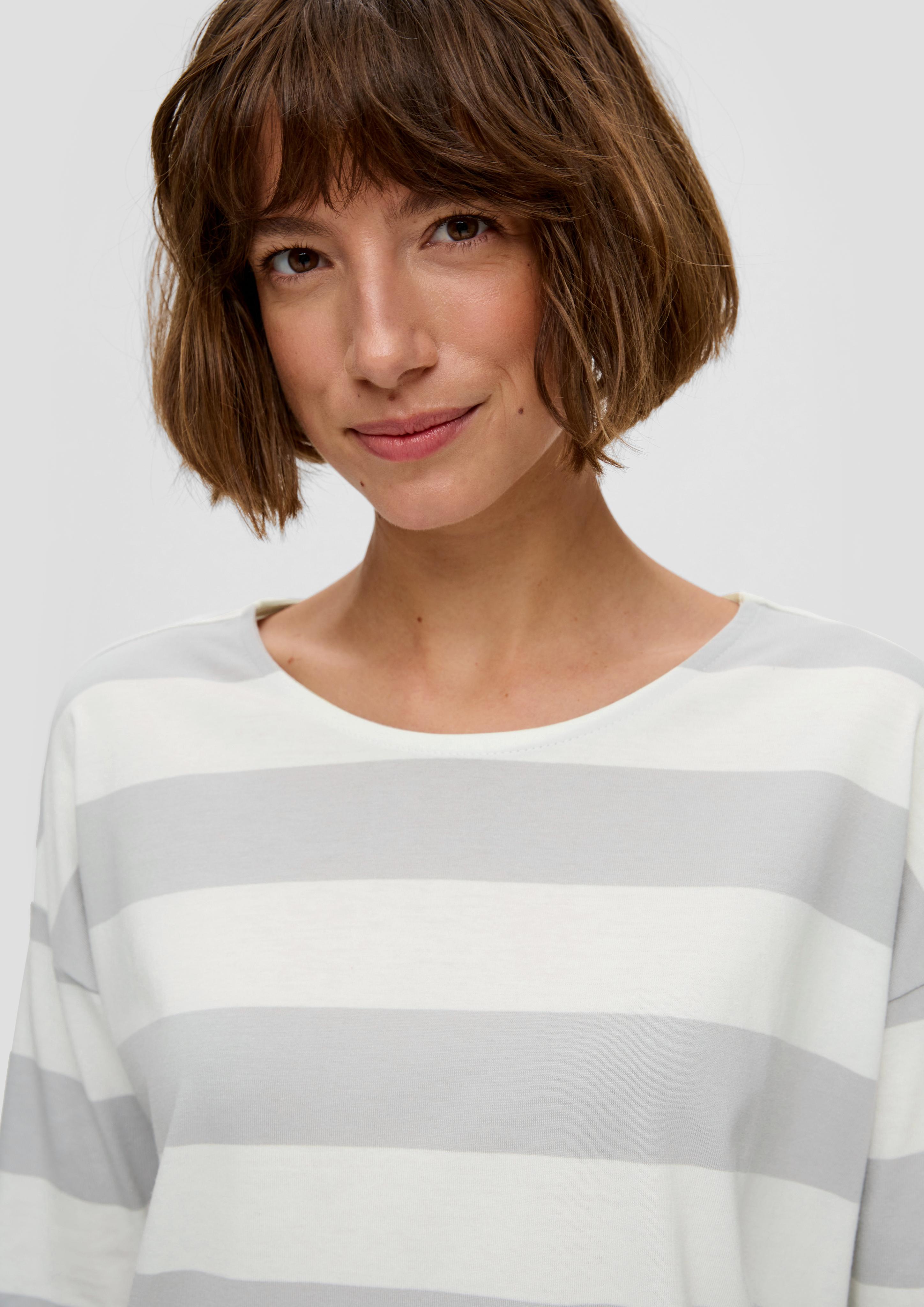 Langes Pyjama-Oberteil mit Streifen  6009205-90G1