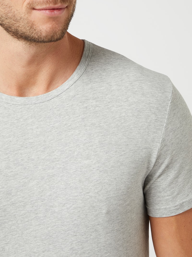 T-Shirt im 2er-Pack in mittelgrau meliert