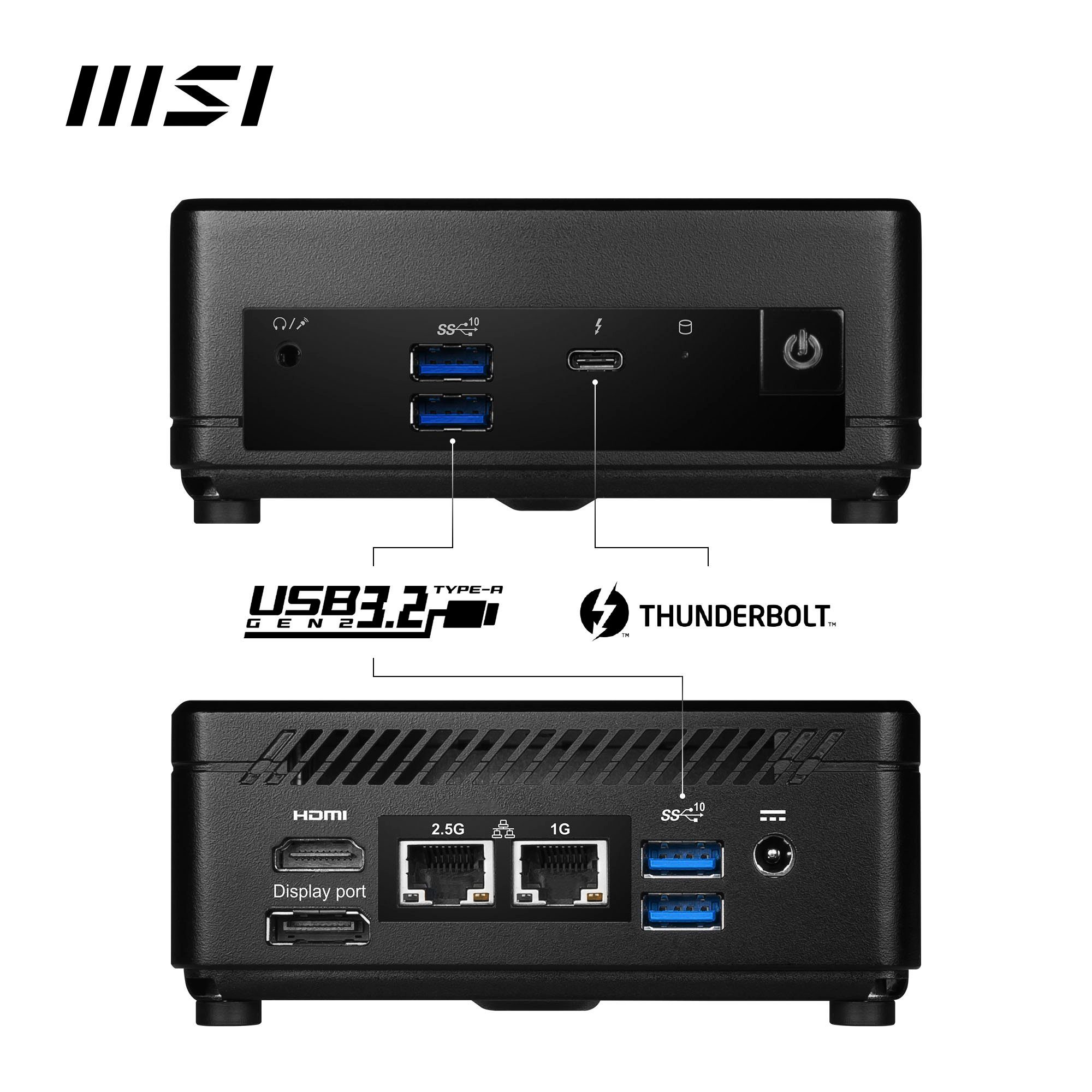 MSI CUBI 5 12M-021BDE Mini-PC (Intel Core i5 1255U, Iris® Xe Graphics, Luftkühlung)
