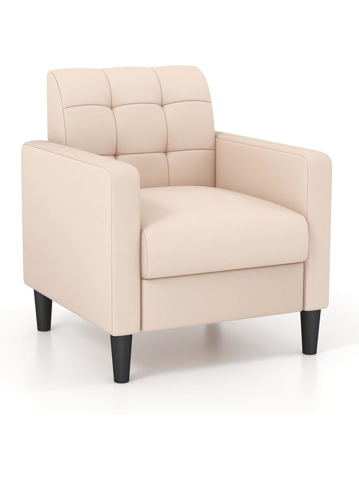 COSTWAY Relaxsessel aus Samt in Beige günstig kaufen onesize