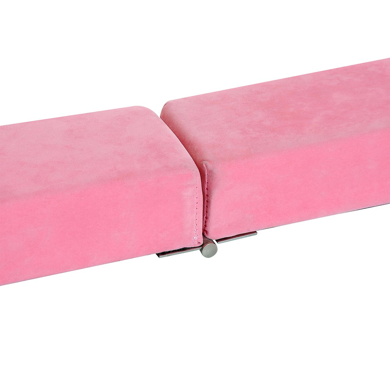 HOMCOM 210 cm Schwebebalken Turnbalken Indoor Outdoor Balance Beam Klappbarer Turnbalken Balance Balken Balancierbalken bis 120 kg Rosa