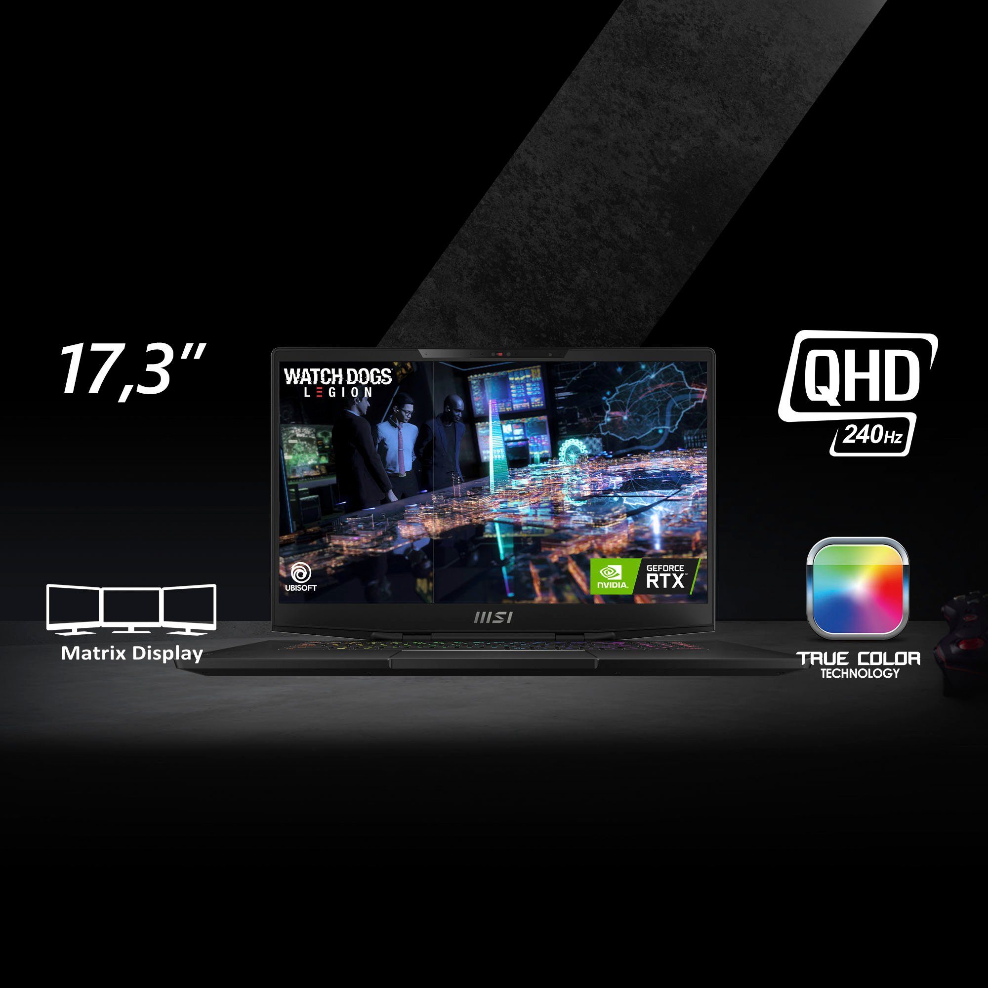 MSI Stealth 17 Studio A13VF-022 Gaming-Notebook (43,9 cm/17,3 Zoll, Intel Core i7 13700H, GeForce RTX 4060, 2000 GB SSD)