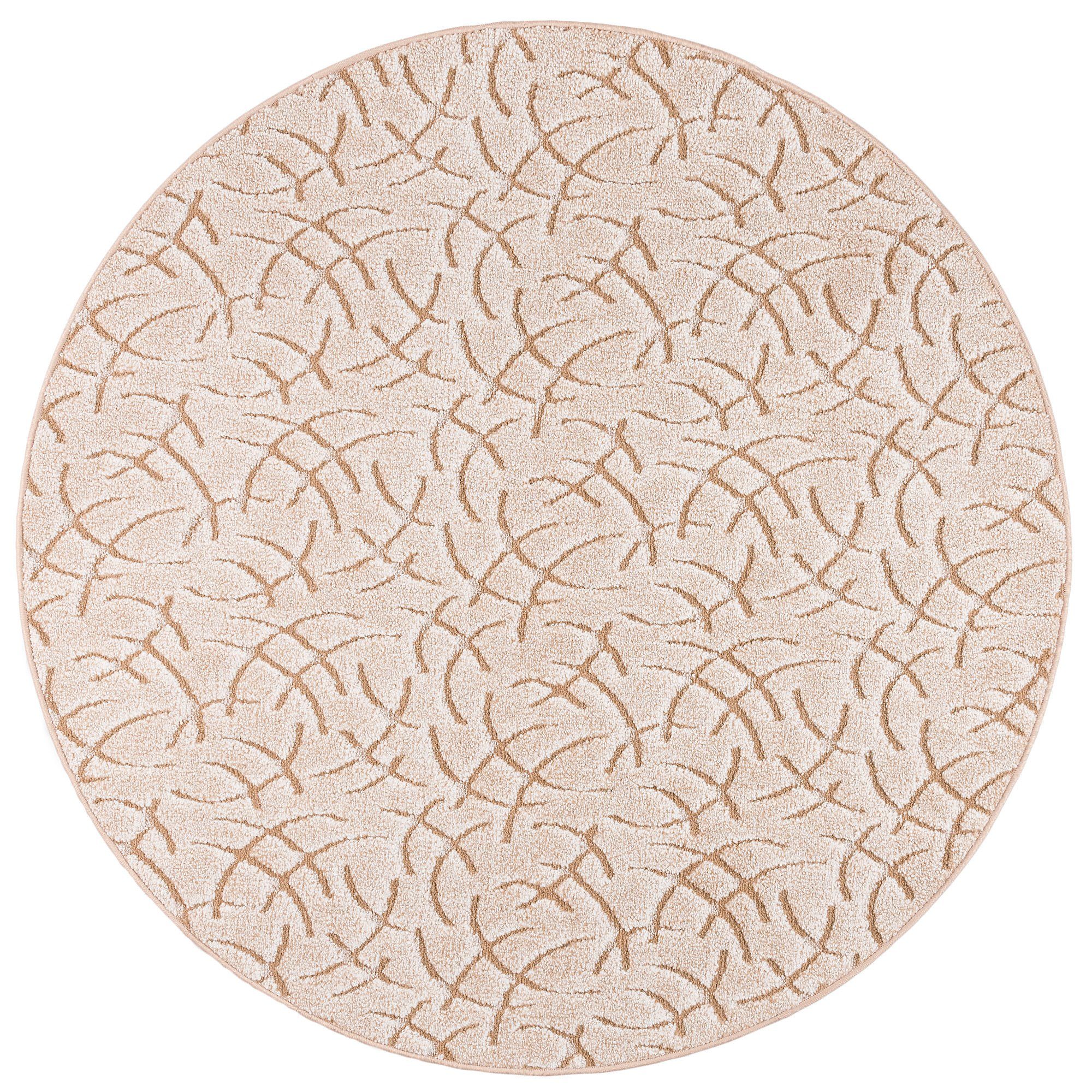 Hochflor-Teppich Konturenschnitt Hochflor Teppich Frieda Rund, Snapstyle, Rund, Höhe: 10 mm