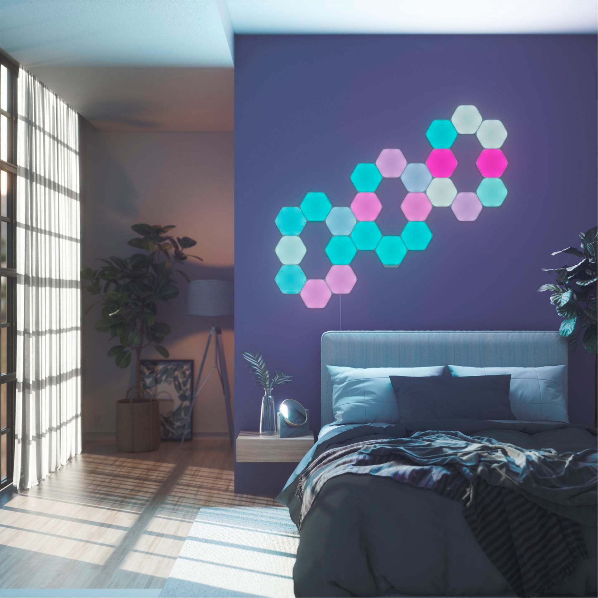 nanoleaf LED Panel Shapes Hexagons, Dimmfunktion, LED fest integriert, Farbwechsler