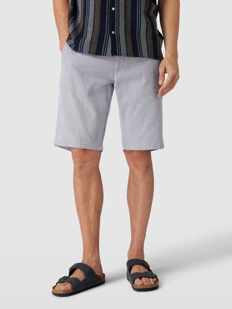 Bermudas mit Stoffgürtel in mittelgrau
