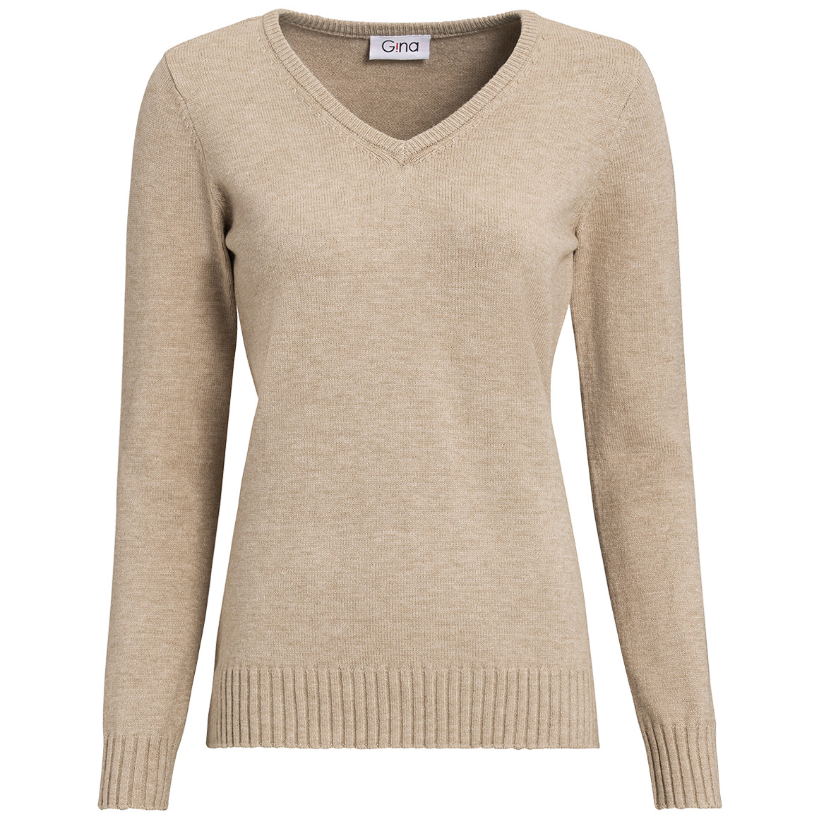 Damen Feinstrickpullover mit V-Ausschnitt