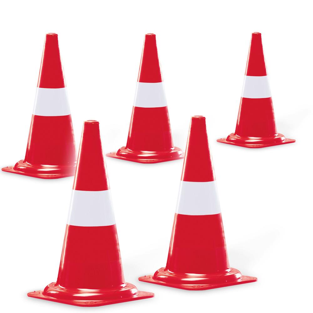 BRB Leitkegel tagesleuchtend, Höhe 320 mm, 5er Set