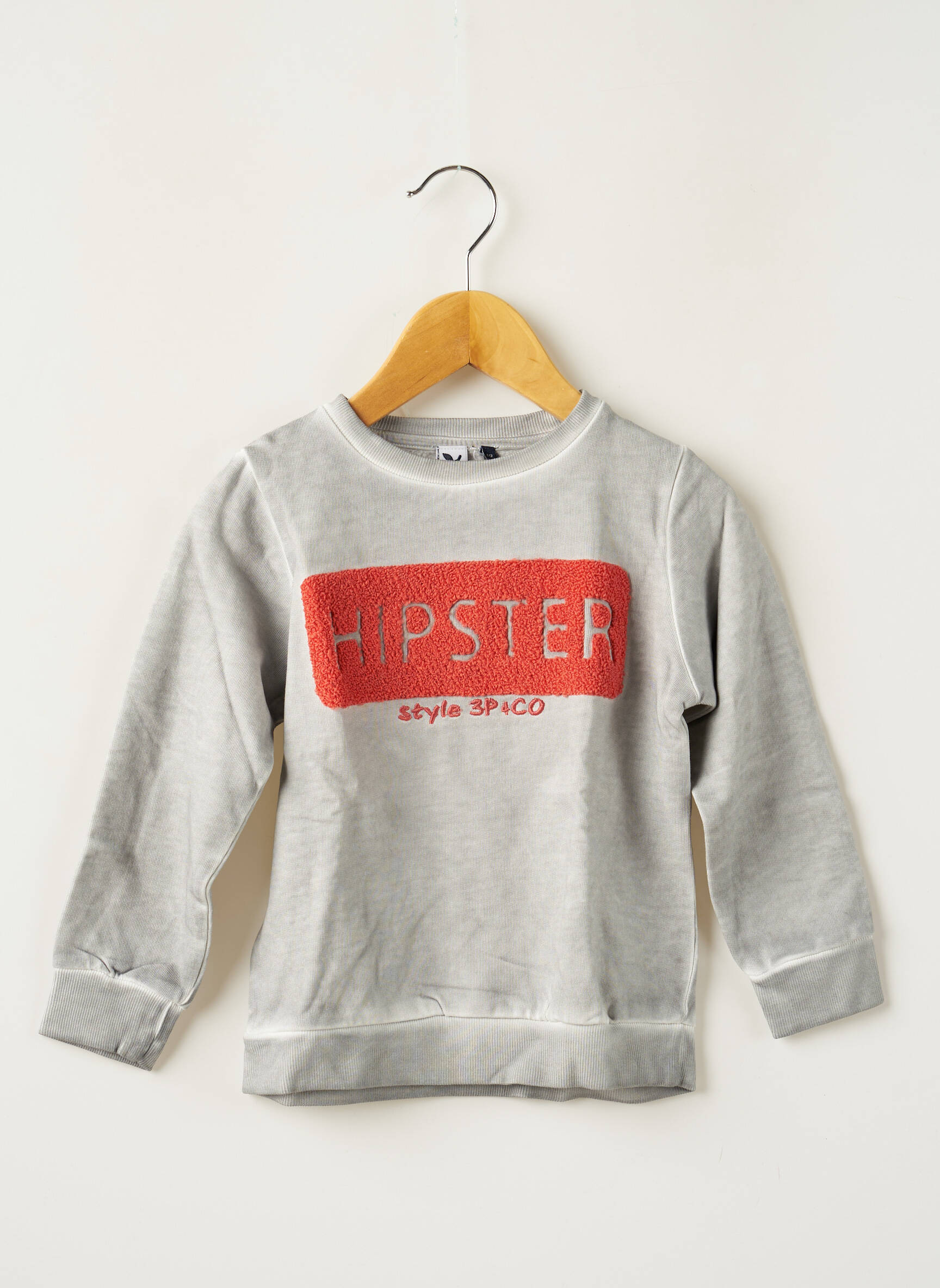 3 Pommes Sweats Enfant couleur gris