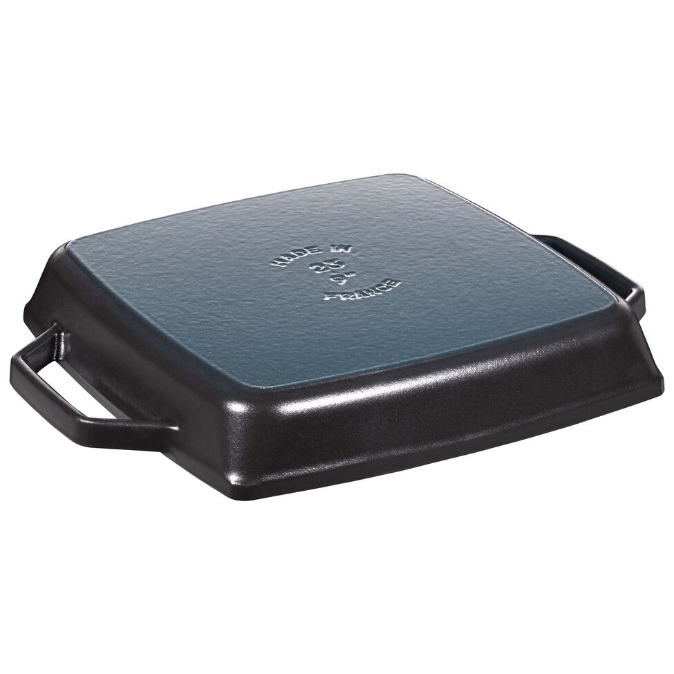 Grillpfanne 23 x 23 cm, Gusseisen, Schwarz