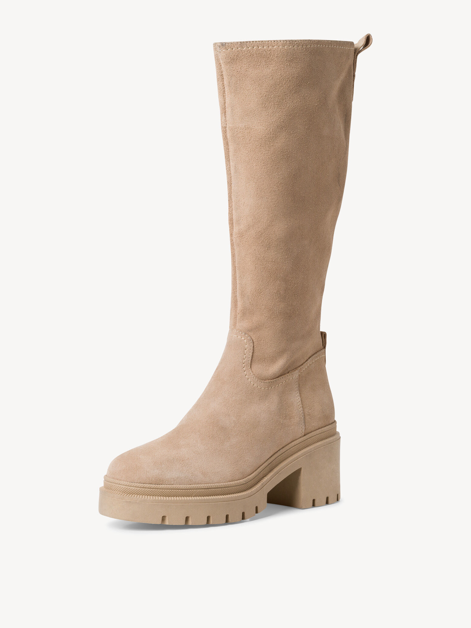 Bottes en cuir - beige
