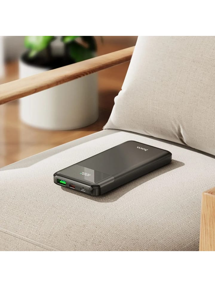HOCO Powerbank 10000 mAh Schnellladegerät PD QC3.0 3A 20W Schwarz in Schwarz günstig kaufen 14,7 cm