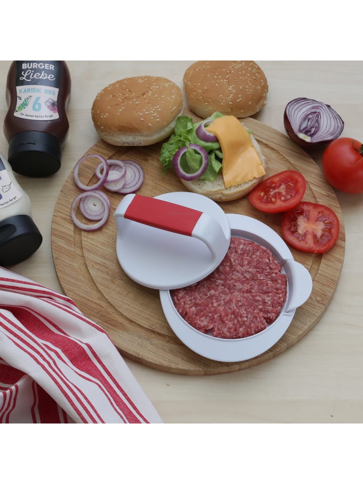 GAUMENKICK Burgerpresse - Pattypresse für selbstgemachte Burger D: 12cm in weiß günstig kaufen onesize