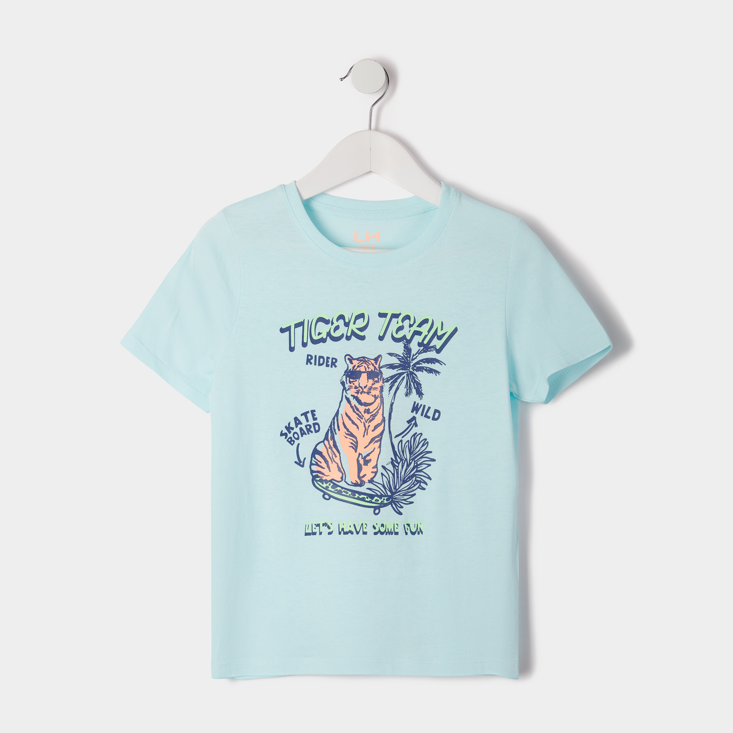 T-shirt à manches courtes bleu clair garçon | La Halle