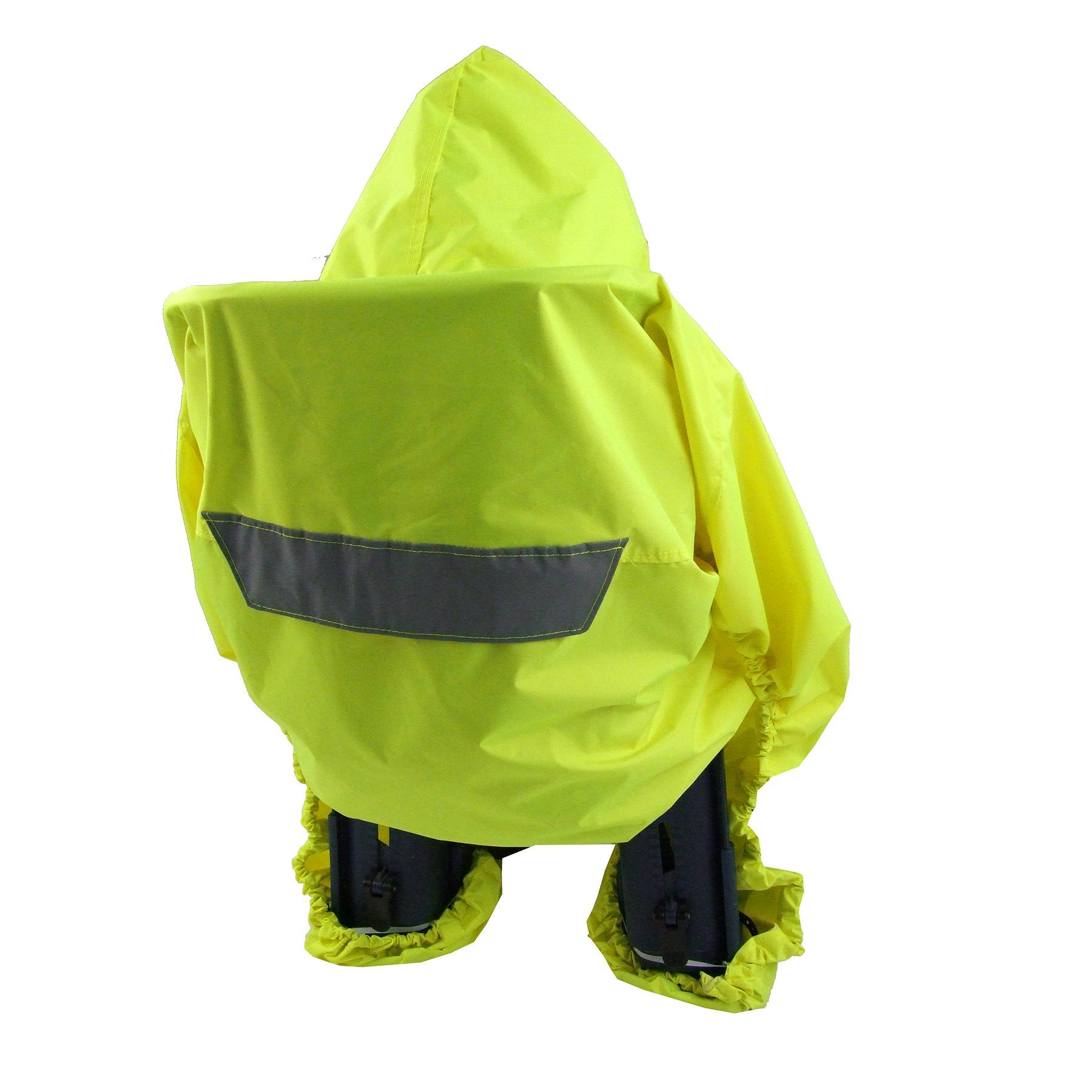 BambiniWelt by Rafael K. Fahrradkindersitz Regencape Regenponcho für Kinderfahrradsitz Reflektorstreifen, Kinderhelm passt unter die Kapuze