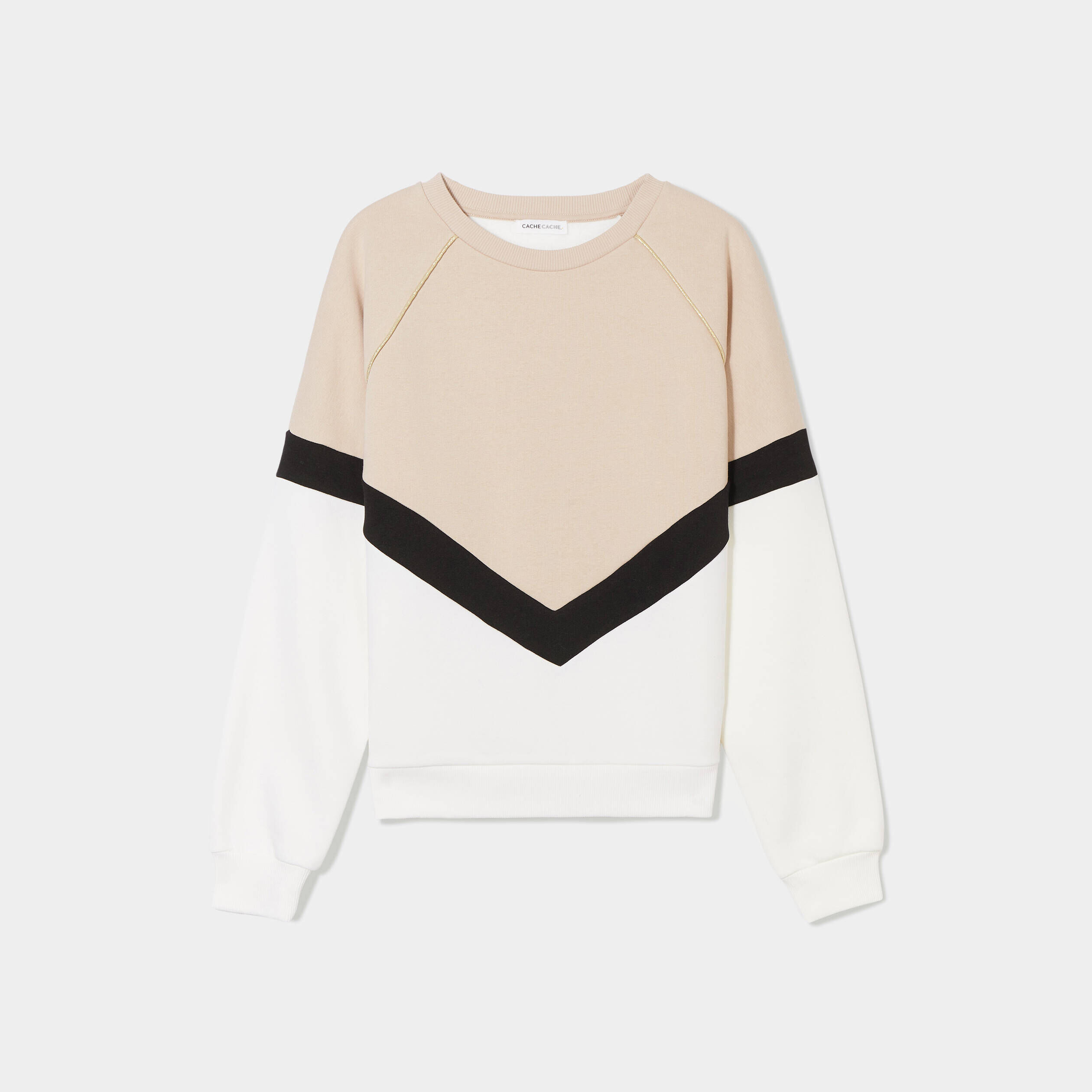 Sweat manches longues noir femme | Cache Cache