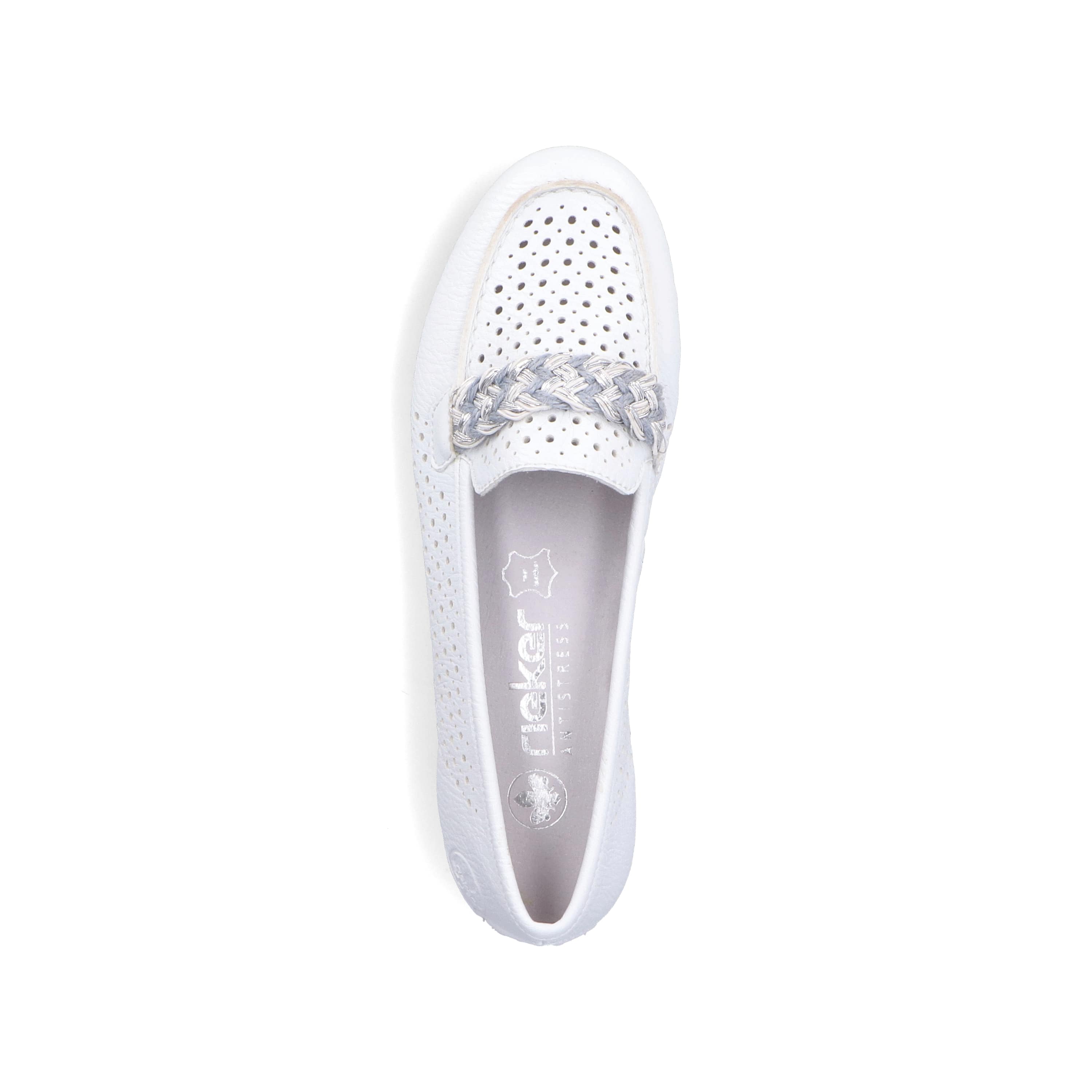 Rieker Damen Loafer reinweiss
