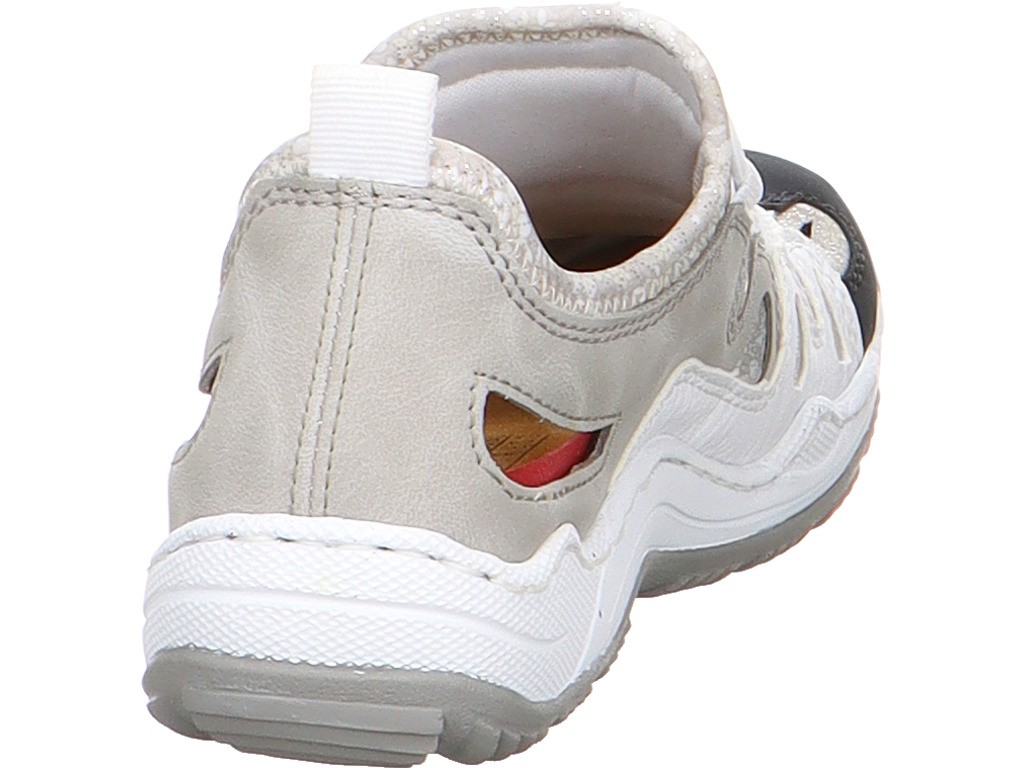 RIEKER Sportliche Slipper weiss L0539
