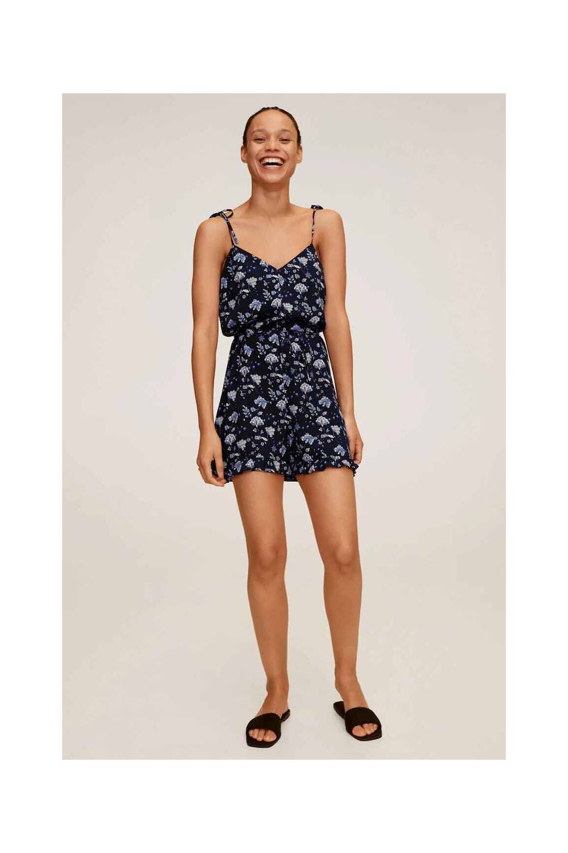 Mango Combi Shorts Femme couleur bleu