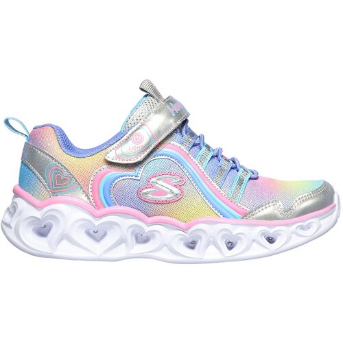 KINDER FREIZEITSCHUHE HEART LIGHTS - RAINBOW LUX