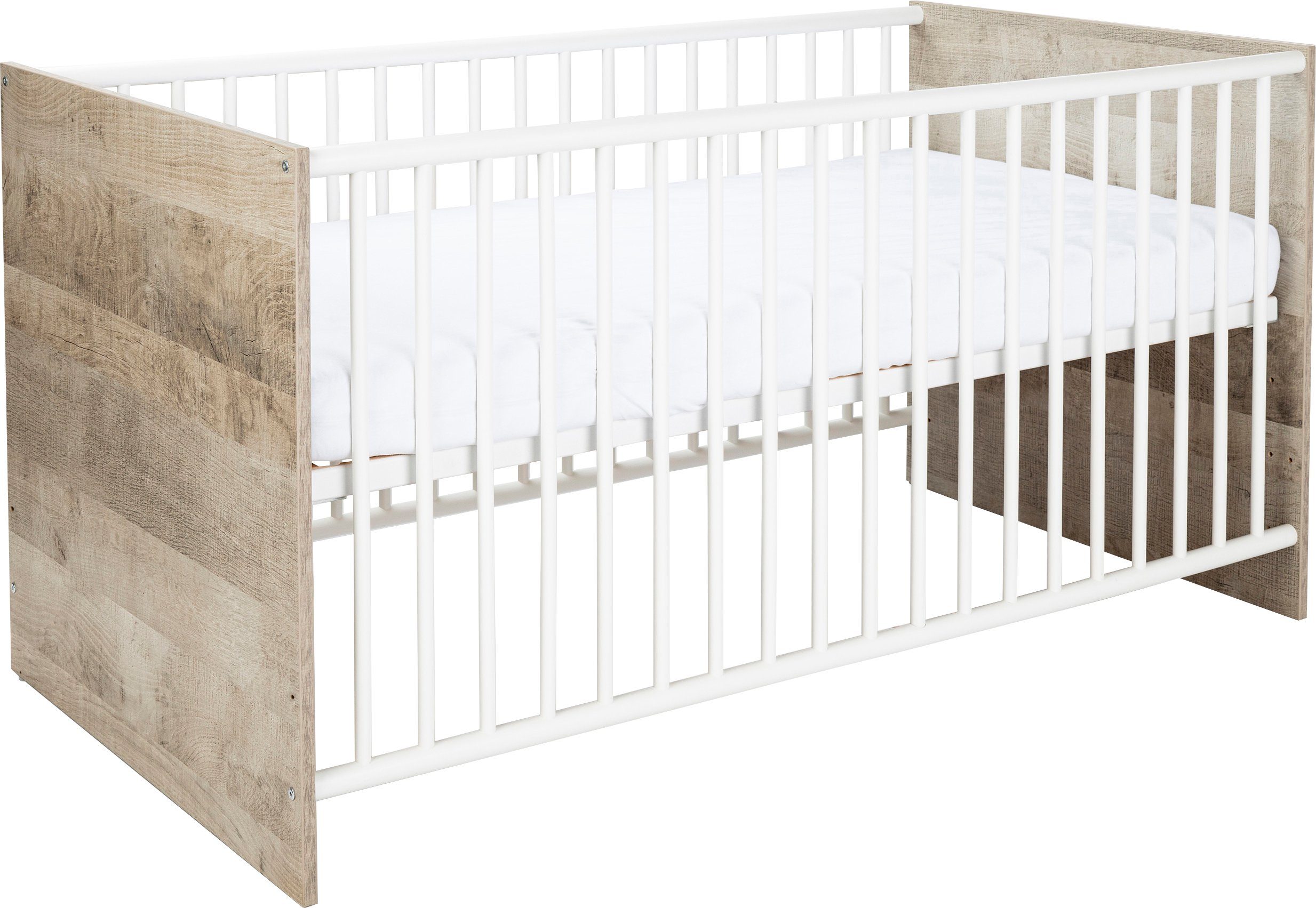 arthur berndt Babyzimmer-Komplettset arthur berndt Kilian, (Set, 5-St), Kleiderschrank, Kinderbett, Wickelkommode, Seiten und Wickelkomm-Regal