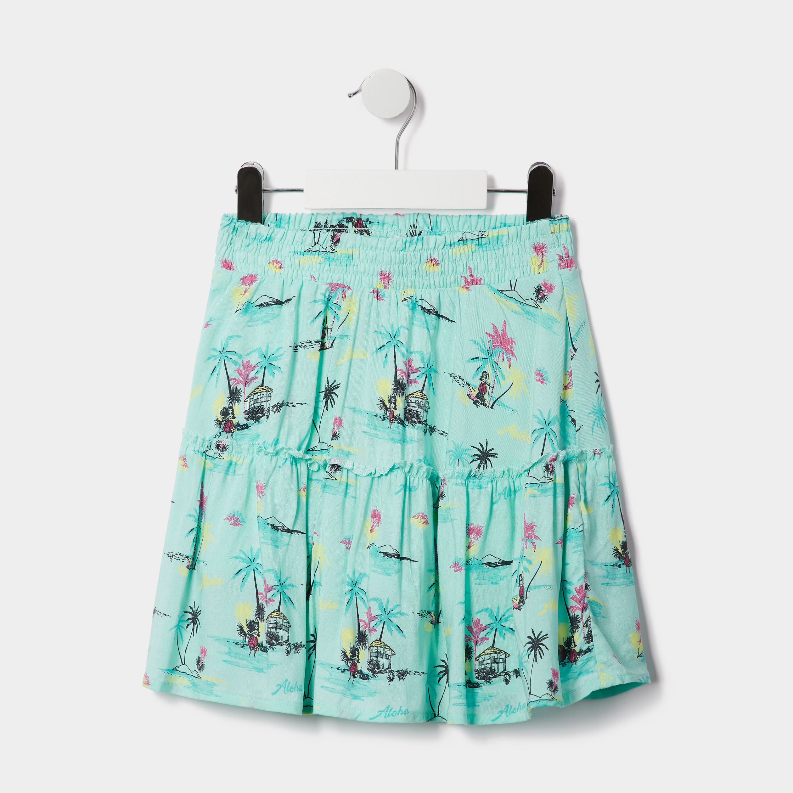 Jupe-short patineuse bleu turquoise fille | La Halle
