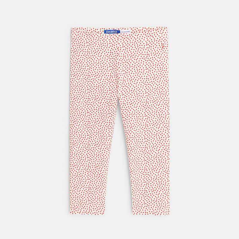 Leggings corsaires imprimés rouge fille