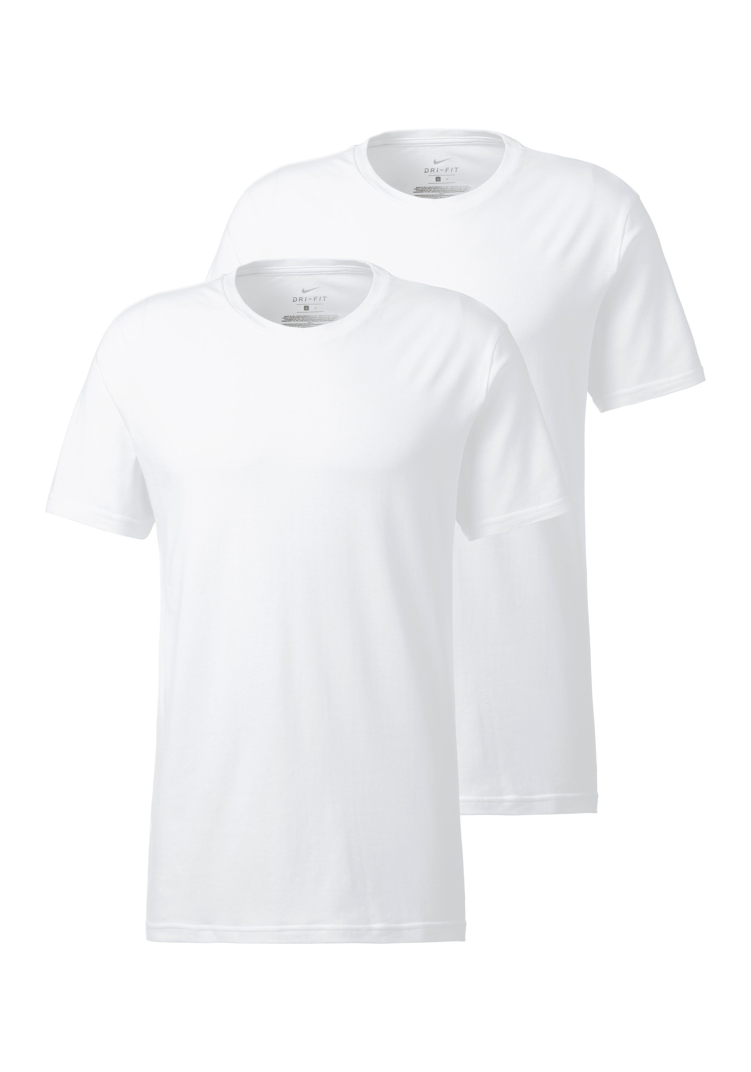 NIKE Underwear Rundhalsshirt (2er-Pack) aus elastischer Qualität