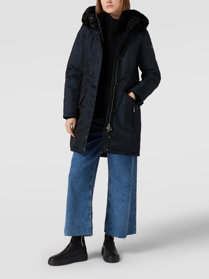 Funktionsjacke mit Label-Applikation Modell 'Delicy' in marineblau