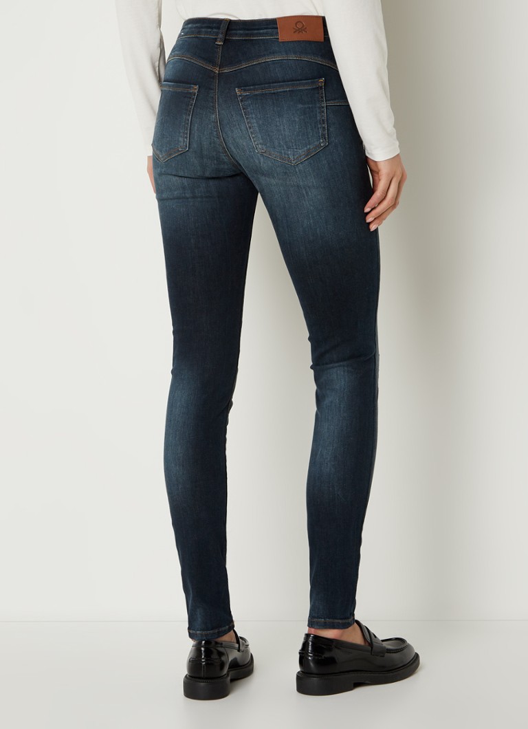 Blugi skinny Benetton cu talie medie și talpă flexibilă