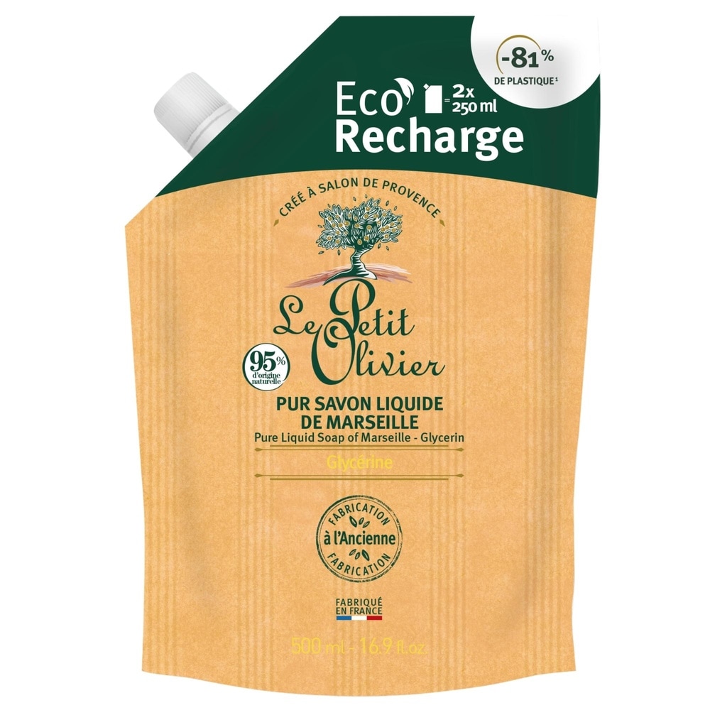 le petit olivier Eco-Recharge Pur Savon Liquide de Marseille Glycérine Pur Savon Liquide de Marseille