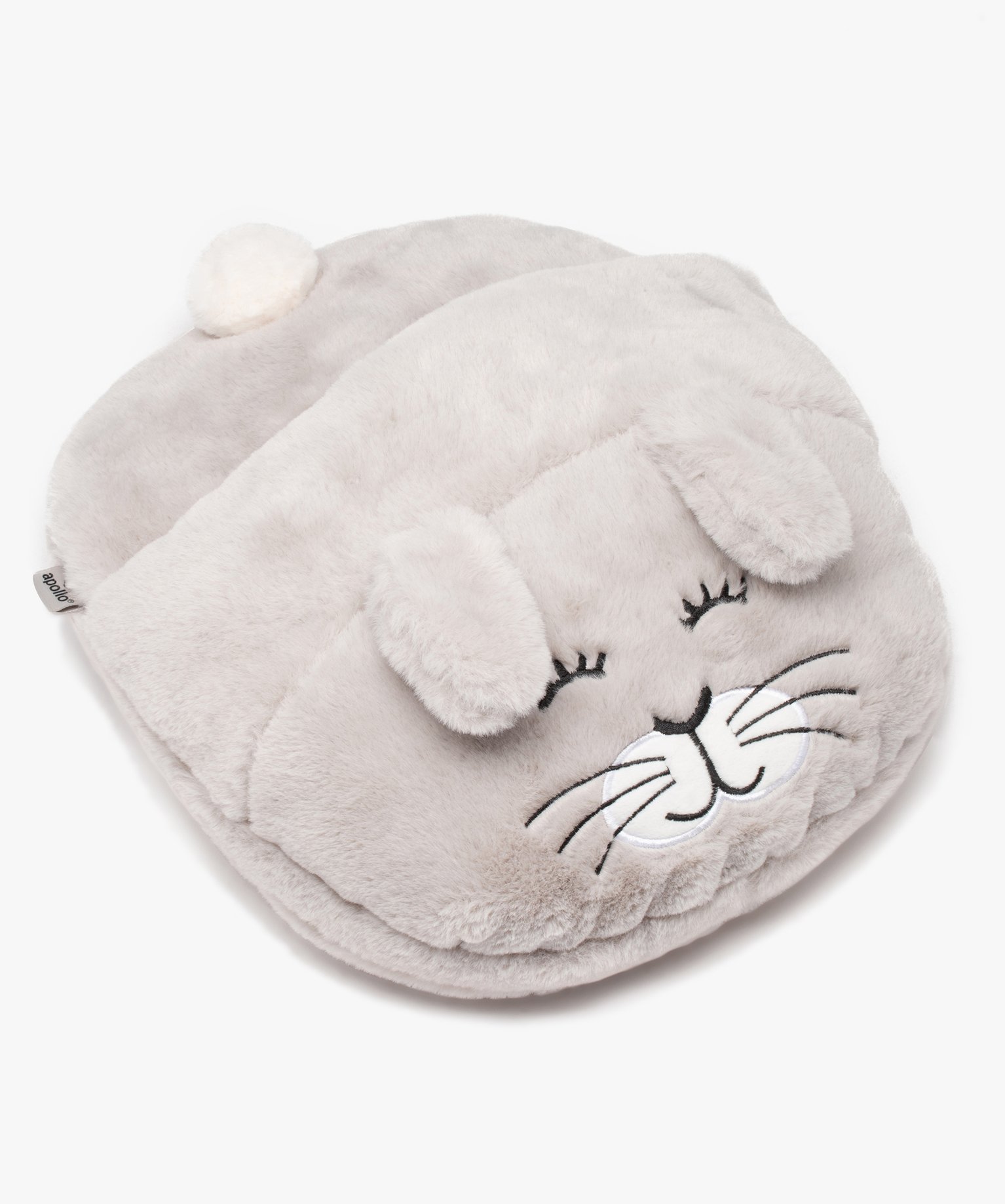 Chaussons femme géants en volume tête d'animal gris | GEMO