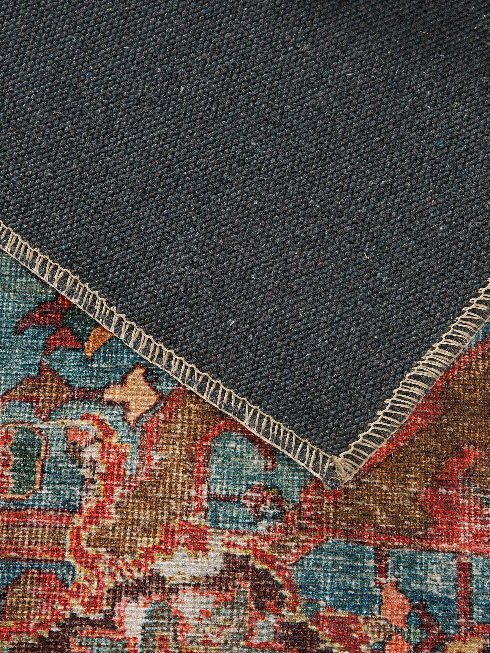 Ranishwar Vintage-Teppich, Dunkelrot