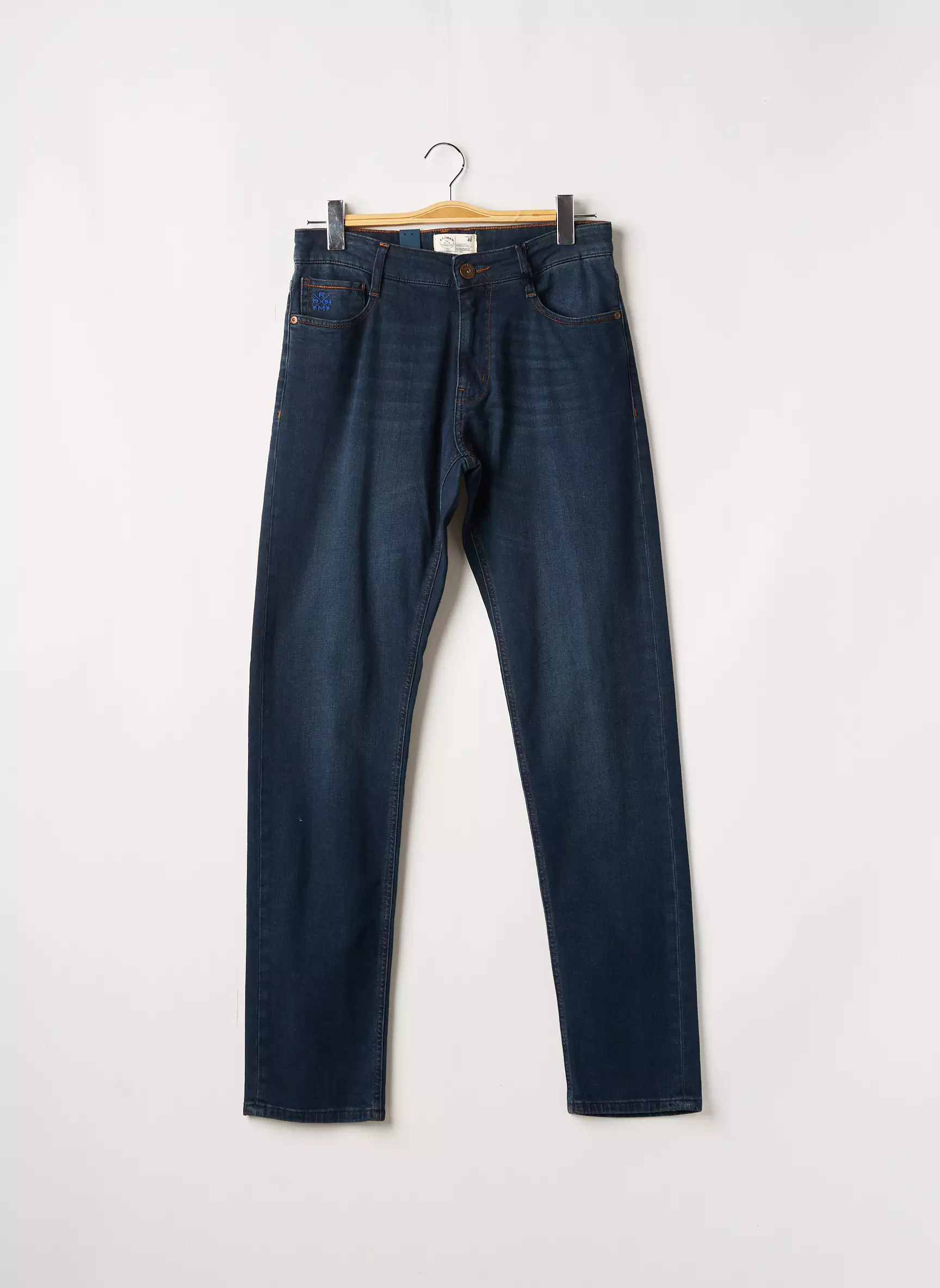 Redman Jeans Coupe Slim Homme couleur bleu