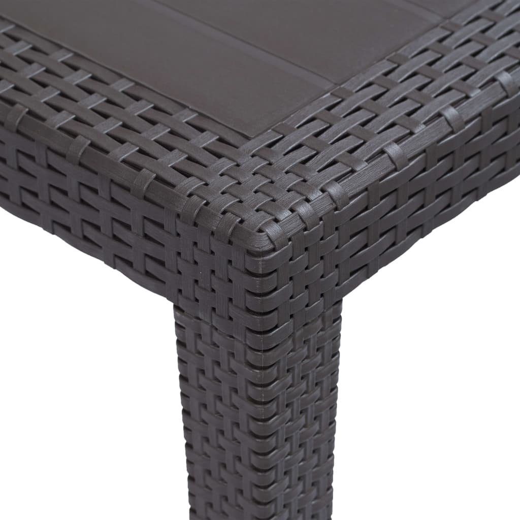 vidaXL Gartentisch Gartentisch Braun 79 x 79 x 72 cm Kunststoff Rattan-Optik (1-St)