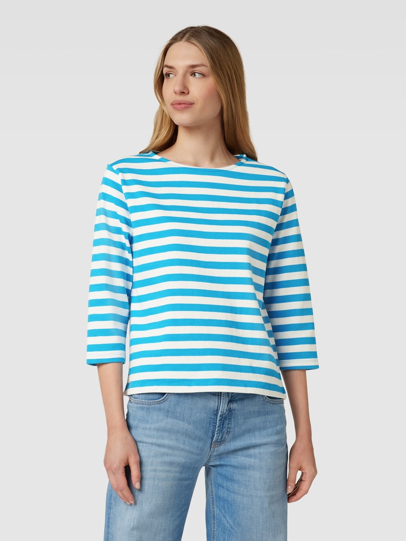 Longsleeve mit Streifenmuster in blau