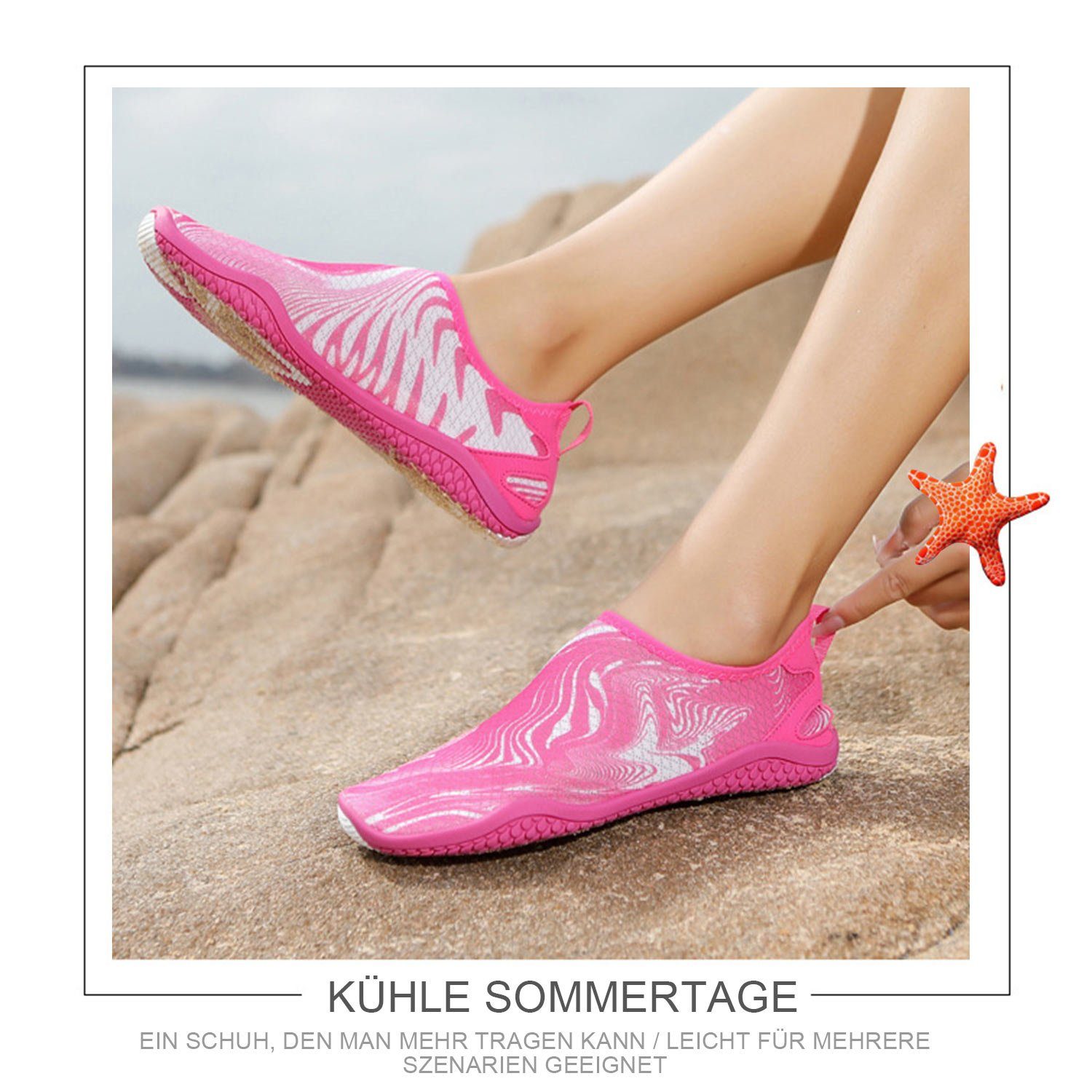 Daisred Badeschuhe Damen Herren Wasserschuhe Schwimmschuhe Badeschuh
