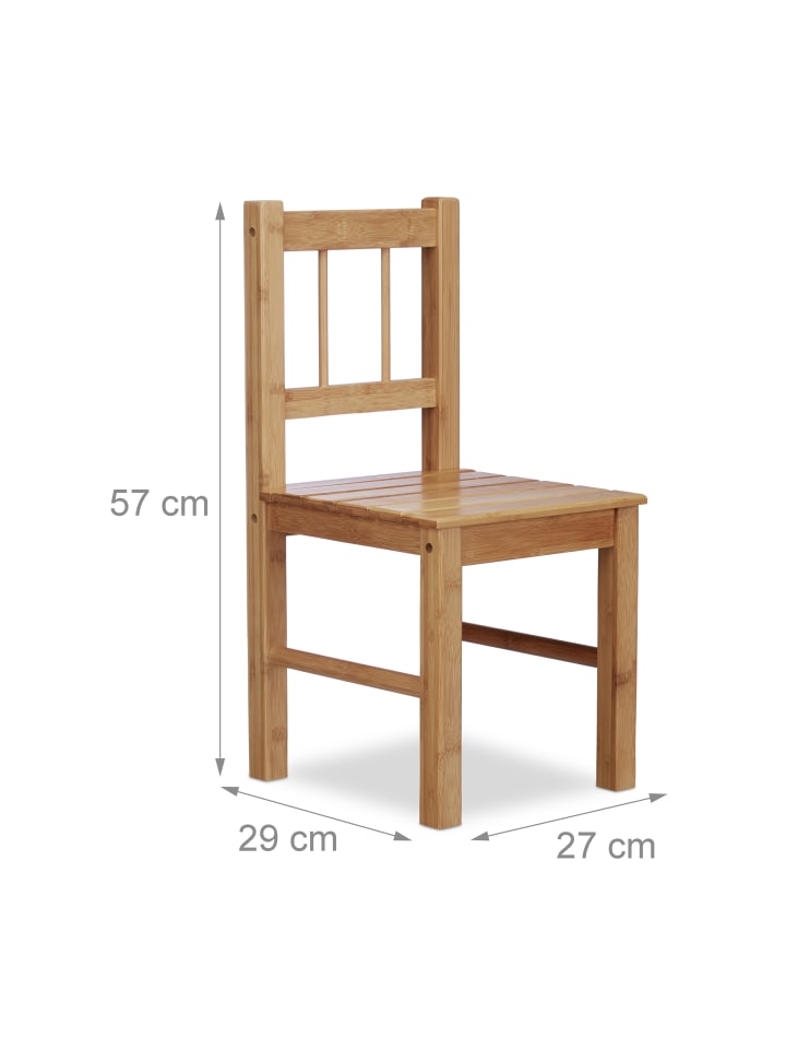 relaxdays Kinderstuhl in Natur - (B)27 x (H)57 x (T)29 cm günstig kaufen onesize